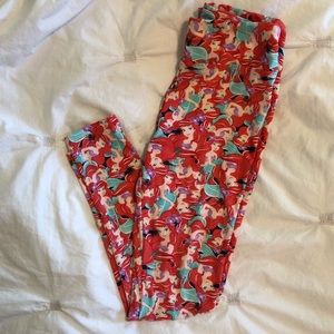 LuLaRoe Disney Little Mermaid Ariel Leggings OS